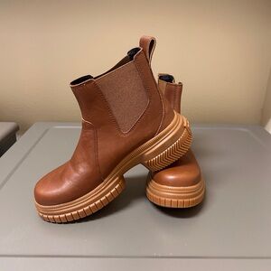 Brown Leather Ankle Boots